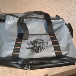 Harley Davidson Insulated Cooler Tote Bag. W Strap Grey Black Orange
