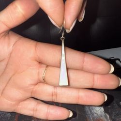 925 silver Mother Of Pearl Earrings Mexican Silver Stamped Made In Mexico 