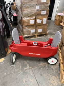 Radio Flyer Red Kids Wagon with Seats