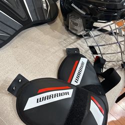 Box Lacrosse Gear: Box Helmet, Pads, Jersey