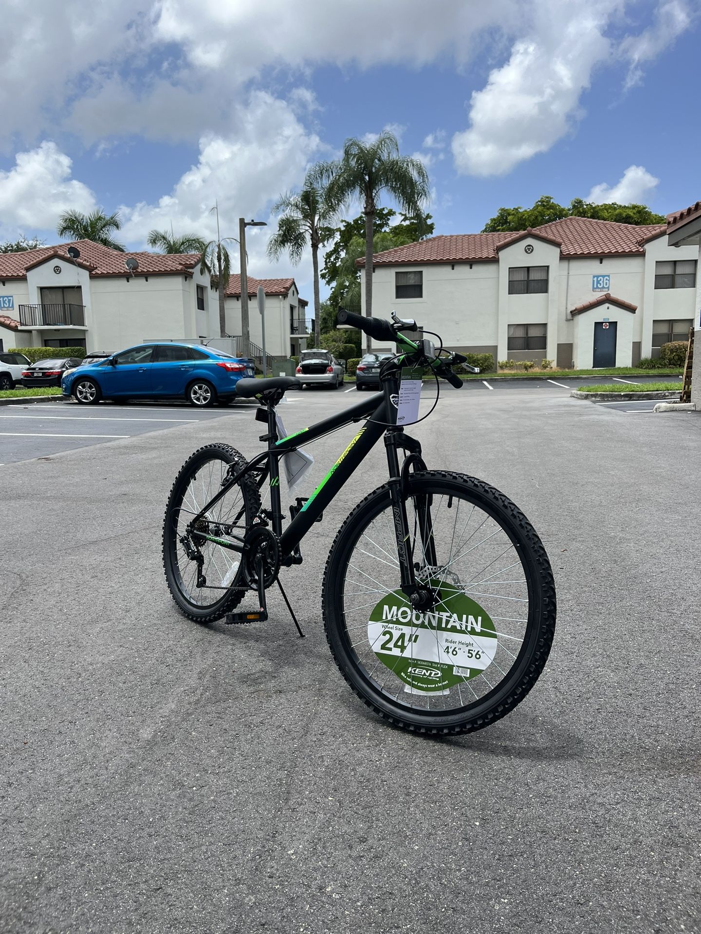Kent 24" Northpoint Boy's Mountain Bike, Black/Green