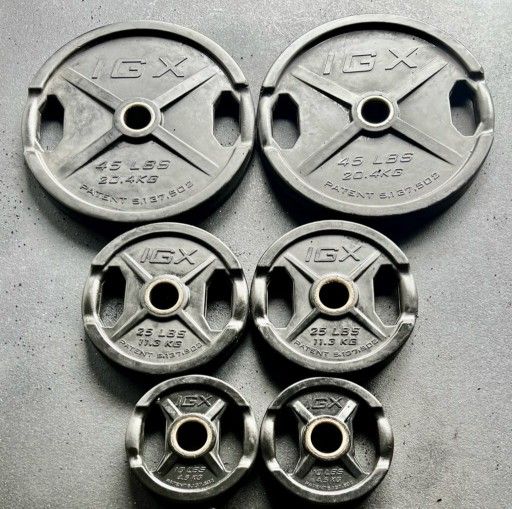 Rubber Coated Olympic Weights For Home Gym Weight Set 