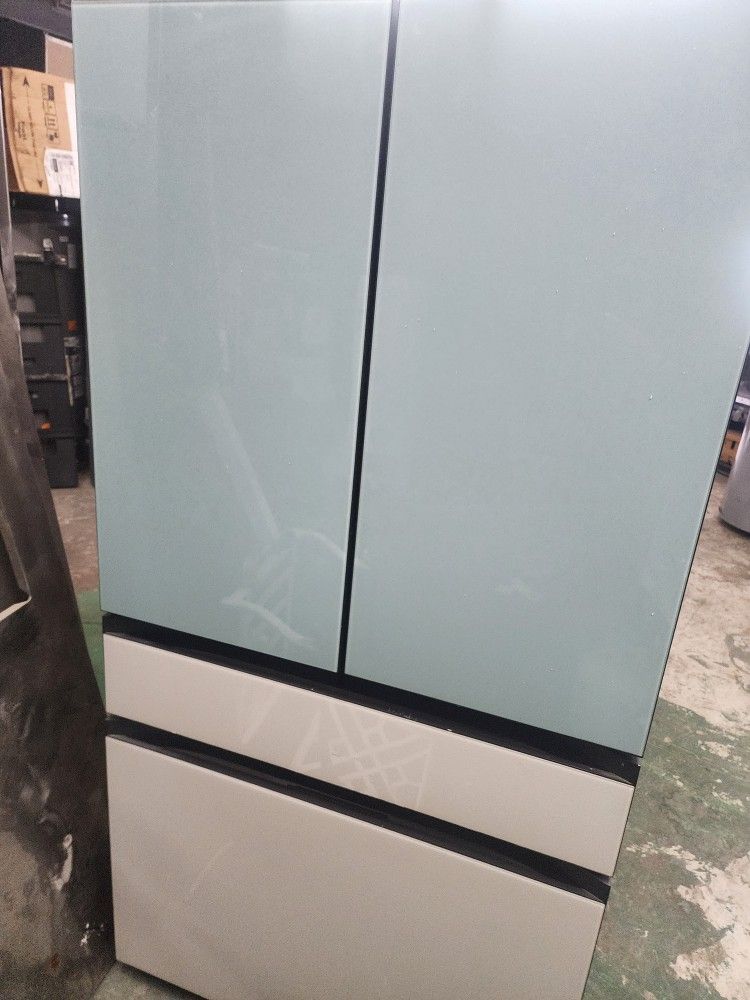 Bespoke Four-door Refrigerator Samsung White Blue Panels 💙 