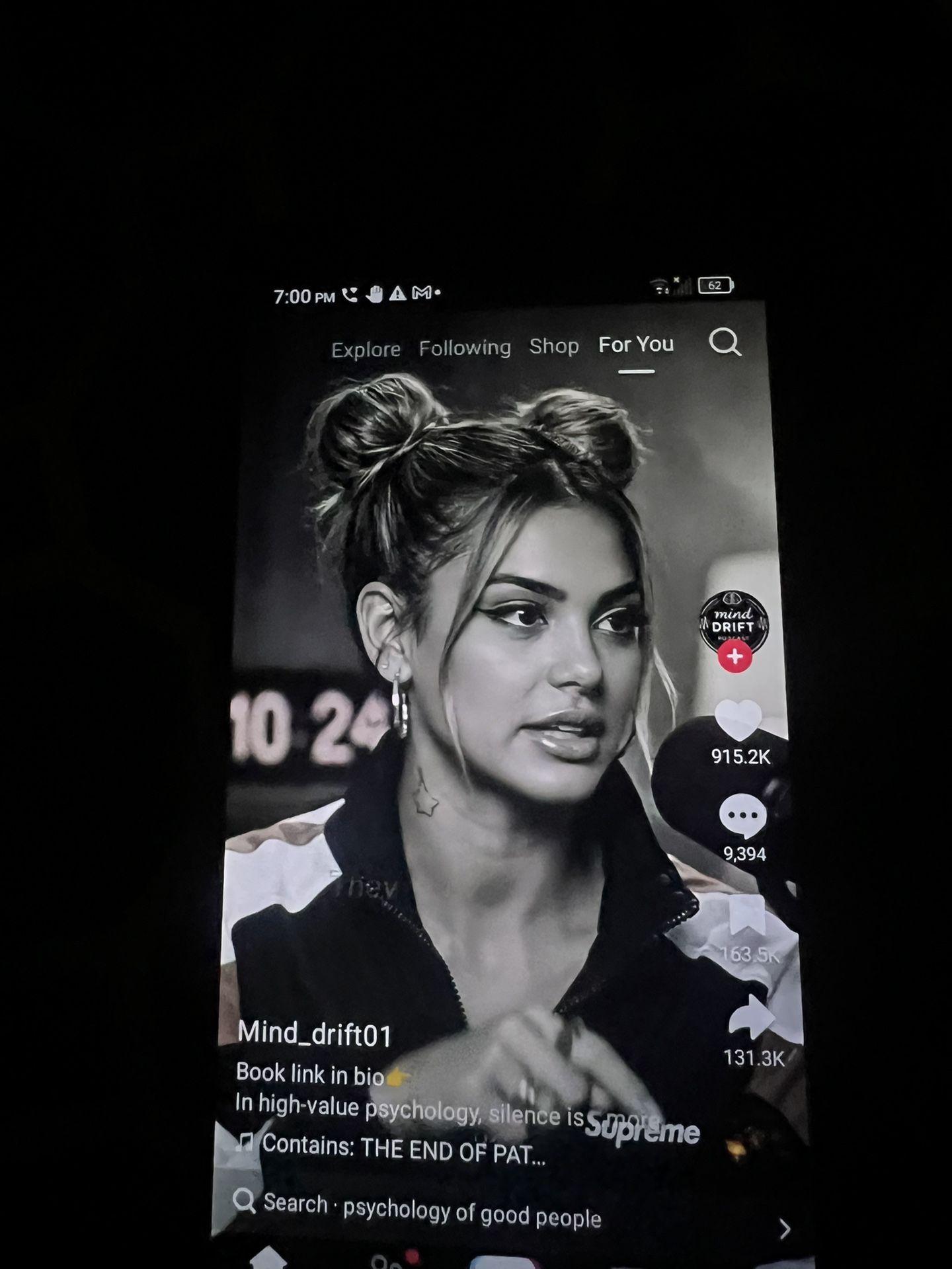Android phone with TikTok on it