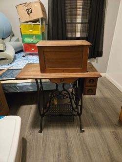 Antique White family sewing machine