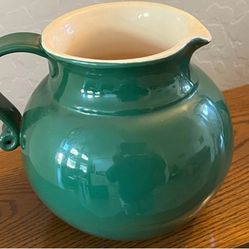 Beautiful Pitcher by Alfa Ceramics Antique Green Made in Italy Stamped