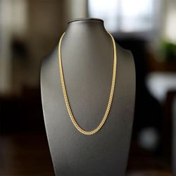 22” 10K Yellow Gold Miami Cuban Necklace 