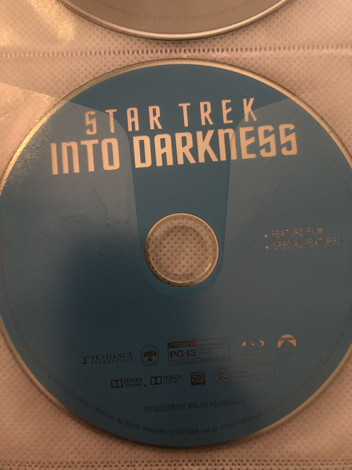 Star Trek Into Darkness Blu-ray