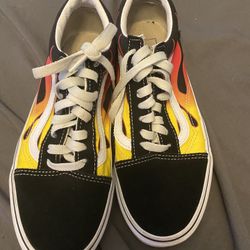 Men’s Women’s Unisex Flame Vans 8.5 7 Like New