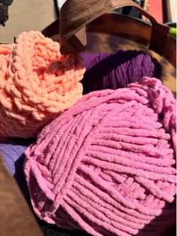 Tote full of yarn