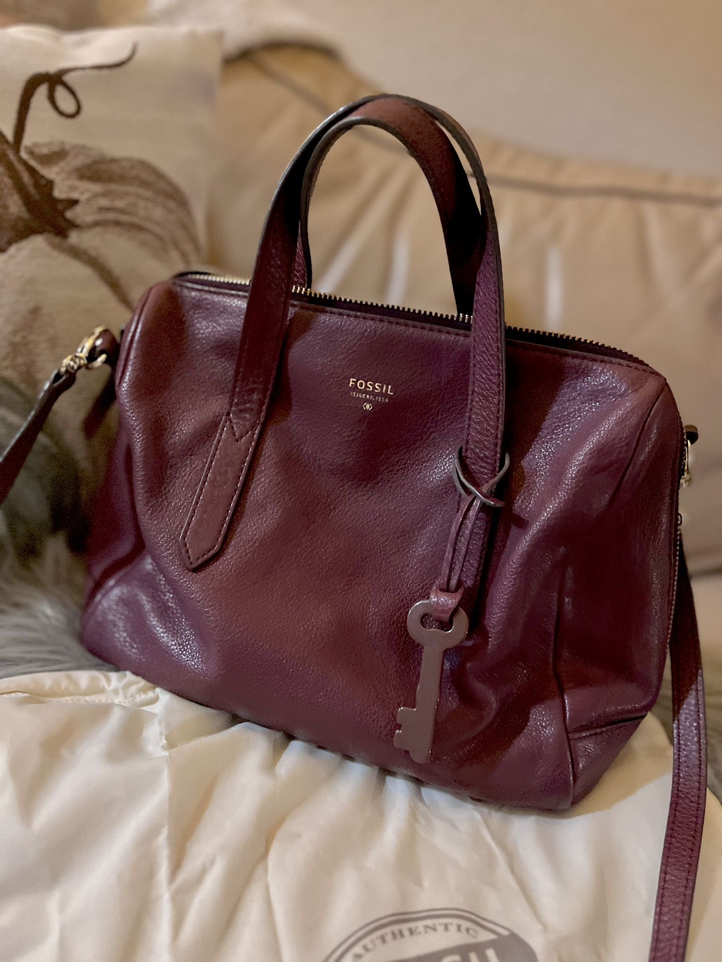 $5 Off Leather Fossil Bag