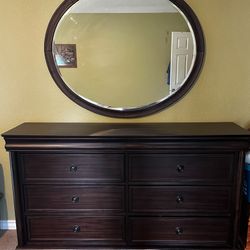 Dark wood bedroom set