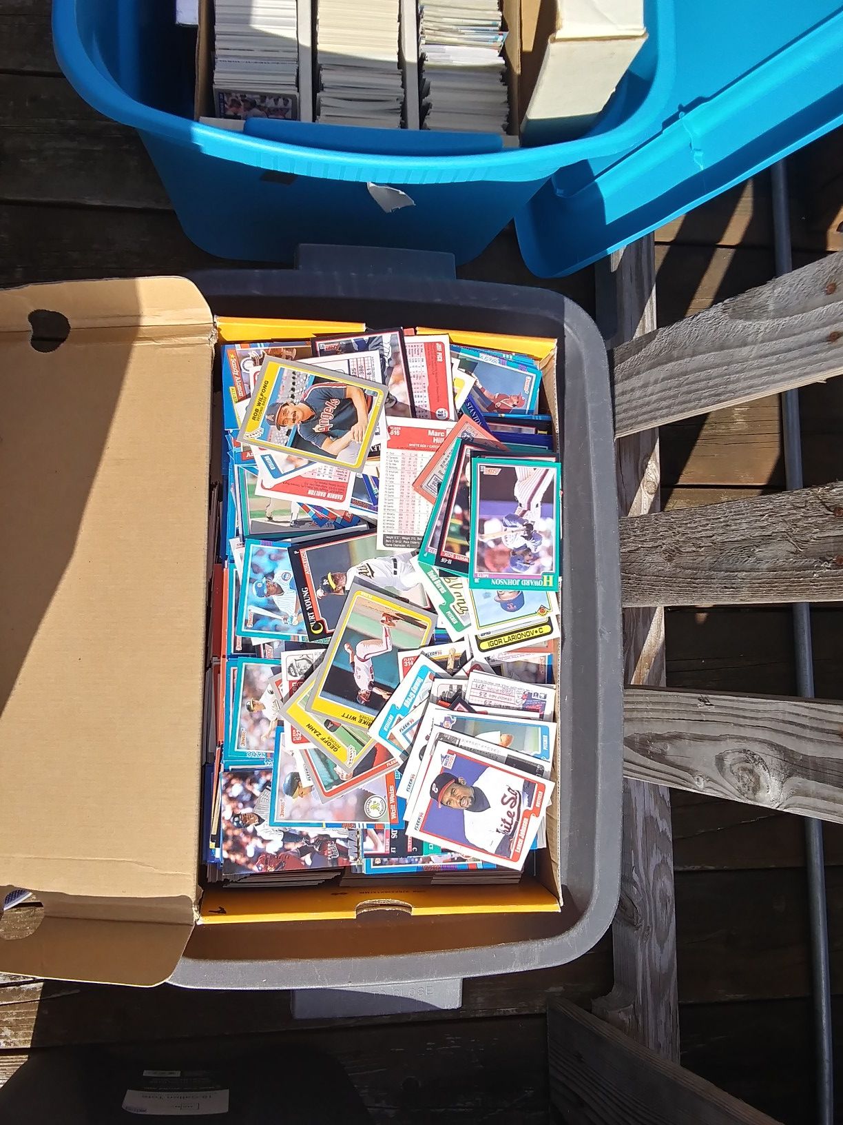 Books and boxes of baseball and football cards all for 40 $