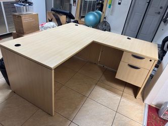 L-Shaped Desk Wood