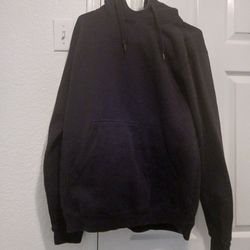 Mens Hoodie  Sweater Black N Gray Size Large 