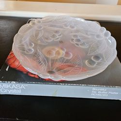 Mikasa Crystal Bountiful 12" Frosted Platter 