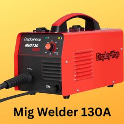 New, Display4Top Mig Welder, 130A Portable Welding Machine, Flux Core Wire Welder, MIG 130 Automatic Feed Welding Equipment with Mask - 110V