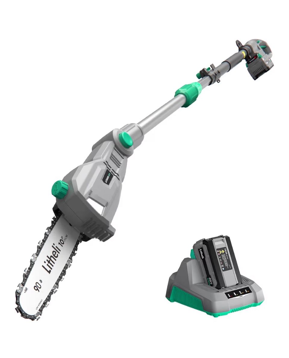 Cordless Pole Saw, 40V 2.5Ah Battery Pole Saws for Tree Trimming, 10-Inch