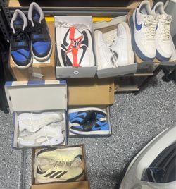 Assorted Nike and Adidas Shoes - the whole bundle