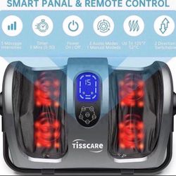 TISSCARE Shiatsu Foot Massager with Deep Kneading Heat Therapy