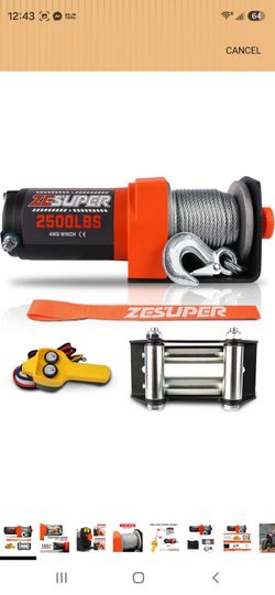 2500 lb electric winch