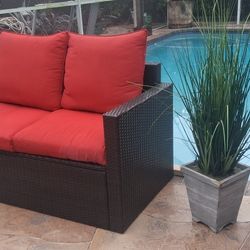 Beautiful 😍 5pc Outdoor Furniture Set Sofa Coffee Table HD Adirondack Chairs W Cushions Not In Pics Pool Deck Spa Balcony Lawn Garden Yard Gazebo Pat