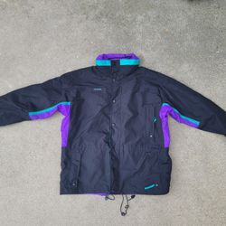 Vtg 90s Columbia Sportswear Long's Peak 3-in-1 Hooded Jacket 