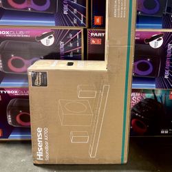 HiSense (AX700) 5.1.4 Ch Dolby Atmos Soundbar System -  Wireless Subwoofer, Rear Speakers, Bluetooth, HDMI