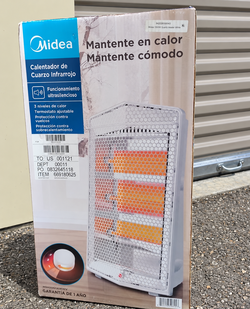 Midea 1500W Quartz Space Heater – White