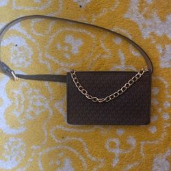 Michael Kors Brown Monogram Belt Bag