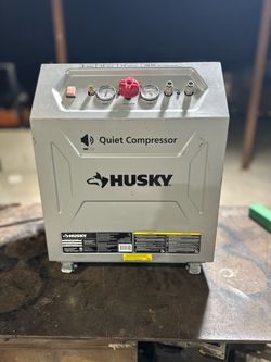 Shop Husky 8 Gal. 150 PSI Electric Oil-Free Quiet Workshop Air Compressor in Sound Insulated Cabinet with 2-Quick Couplers Questions