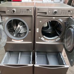 🔥Washer& Gas Dryer  Set lavadora &Secadora de gas 🔥