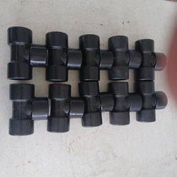 10 ,1inch Sch. 80 Banjo Poly  Threaded Tees, Nos