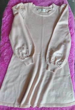 Poppies and Roses
Big Girls Long-Sleeve Faux-Pearl-Accented Sweater Dress