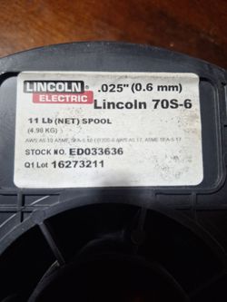 Lincoln Electric WIRE, 70S-6, .025, 11
