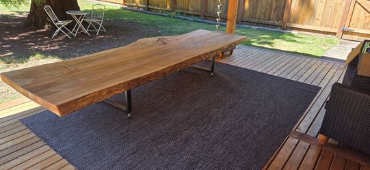 Maple slab table