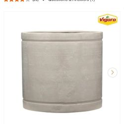 Vigoro
14 in. Faux Medium Natural Concrete High-Density Resin Planter (14 in. D x 13 in. H) With Drainage Hole