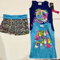 Kidszone Girls Sz 2T 3-Piece Set Short/Shirts