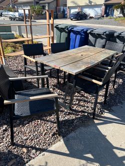 Free outdoor table and chairs.