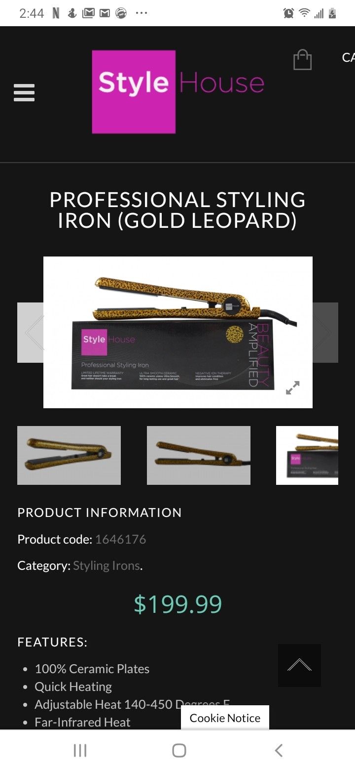 Style house cheetah print hair straightener