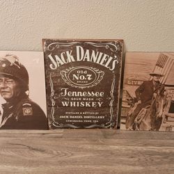 Jack Daniels and John Wayne Wall Art-NEW