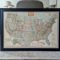 Framed USA Map