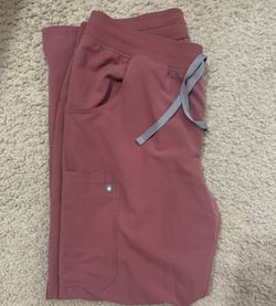 FIGS Large Regular Women Mauve Kade Cargo Scrub Pants