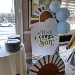 Here Comes The Sun Baby Shower Photo Back Drop 