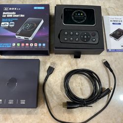4-in-1 Wireless CarPlay Adapter & Android Auto Wireless Adapter, Stream Netflix, YouTube, and More, Split-Screen & Mirroring, for Cars with OEM Wired 