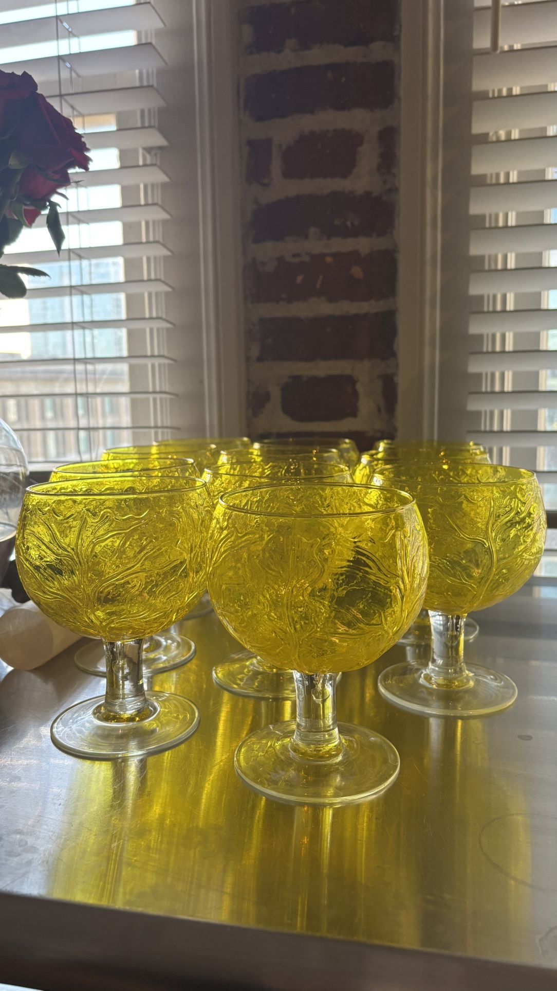 Sigma Secla Goblet (Yellow Cabbage Leaf Pattern)