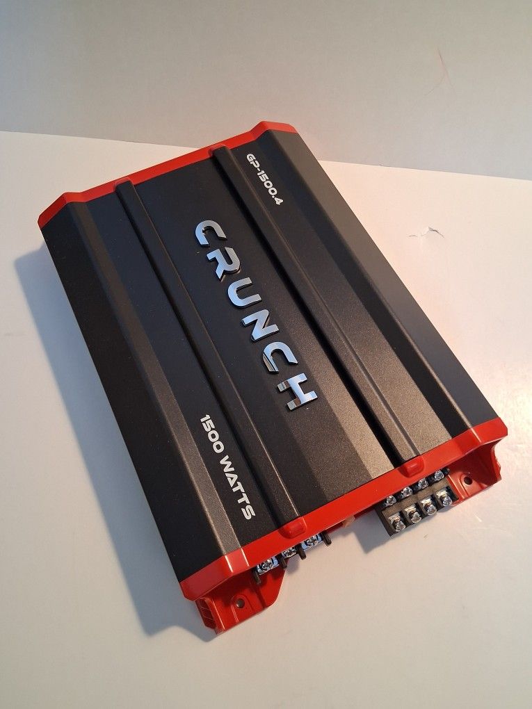 CRUNCH 1500 WATTS 4 CHANNEL BUILT-IN CROSSOVER CAR AMPLIFIER ( BRAND NEW PRICE IS LOWEST )