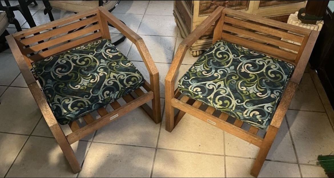 safavieh teak wooden chairs