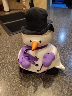 Snowman, filled with mini styrofoam pellets