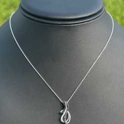 Jewelry 14k solid white gold natural black/white diamond 0.50CTW. anchor necklace chain 16.00" 4.00mm width